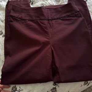 7th Avenue Burgundy Pants